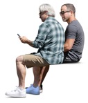 Group of friends with a smartphone people png (18226) - miniature