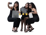 Group of friends with a smartphone drinking person png (18264) - miniature