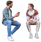 Group of friends with a smartphone drinking coffee people png (14324) | MrCutout.com - miniature