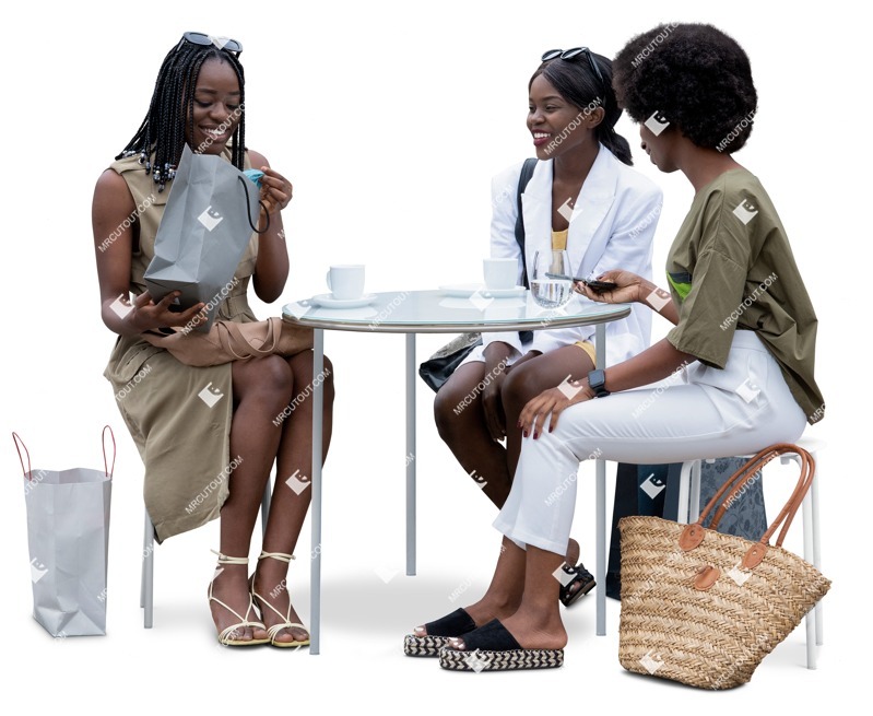 Group of friends with a smartphone drinking coffee people png (19208)