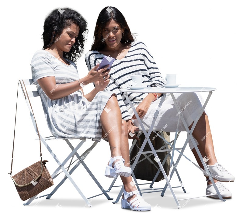Group of friends with a smartphone drinking coffee people png (18324)