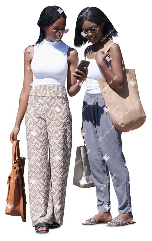 Group of friends with a smartphone shopping people png (18060)