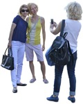 Group of friends with a smartphone standing  (4106) - miniature