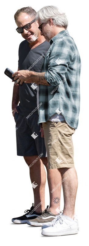 Group of friends with a smartphone standing people png (19416)