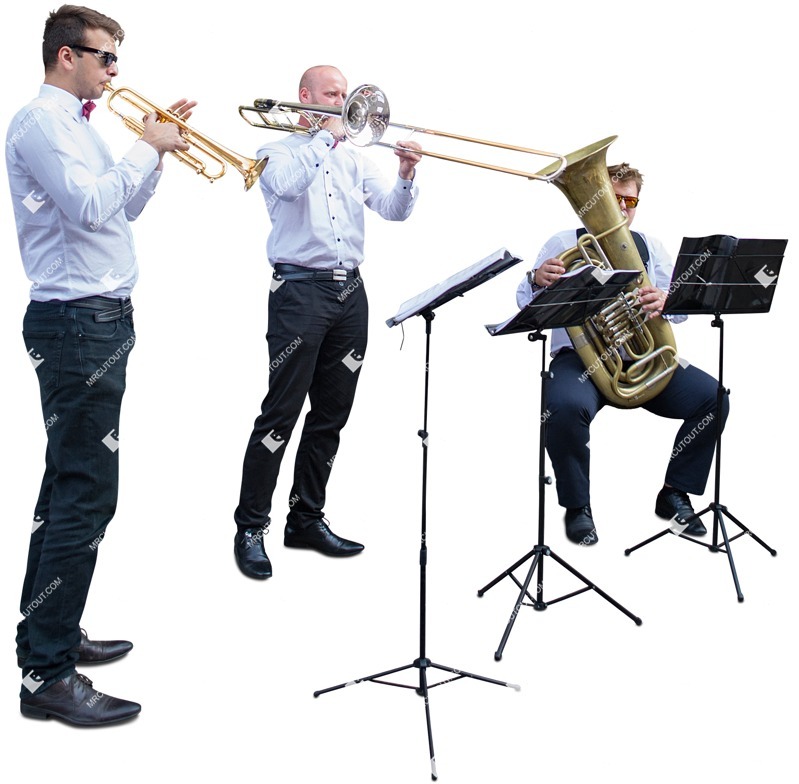Group of musicians people png (3654)