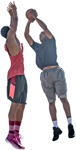 Group playing basketball people png (4743) - miniature