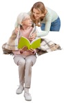 Group reading a book person png (12769) | MrCutout.com - miniature