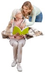 Group reading a book person png (12742) - miniature