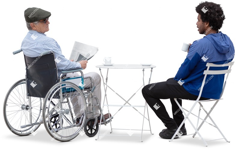 Group reading a newspaper people png (19690)