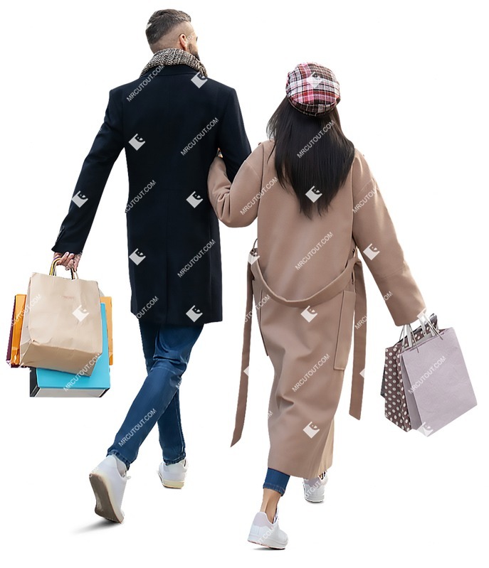 Group shopping entourage people (7840)