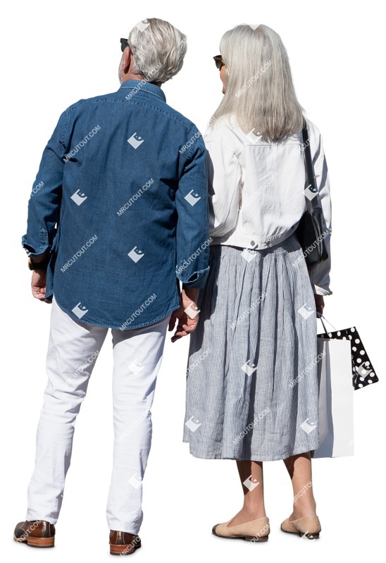 Group shopping cut out people (17136)