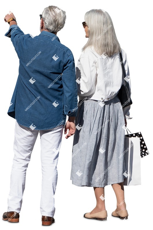 Group shopping cut out people (17844)