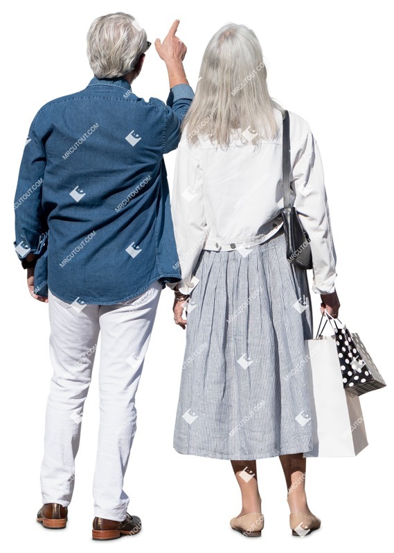 Group shopping cut out people (16370)