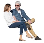 Group sitting people png (17305) - miniature