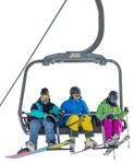 Cut out people - Group Skiing 0002 | MrCutout.com - miniature