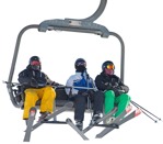 Cut out people - Group Skiing 0008 | MrCutout.com - miniature