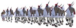 Group walking cut out people (2472) - miniature