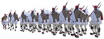 Group walking cut out people (2615) - miniature