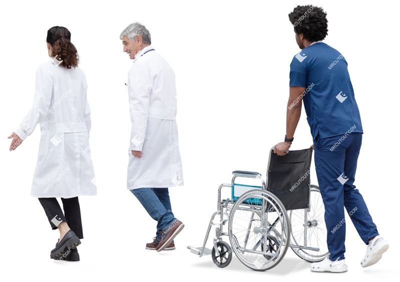 Group walking people cutouts (18020)