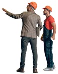 Group with a computer standing cut out pictures (11382) | MrCutout.com - miniature