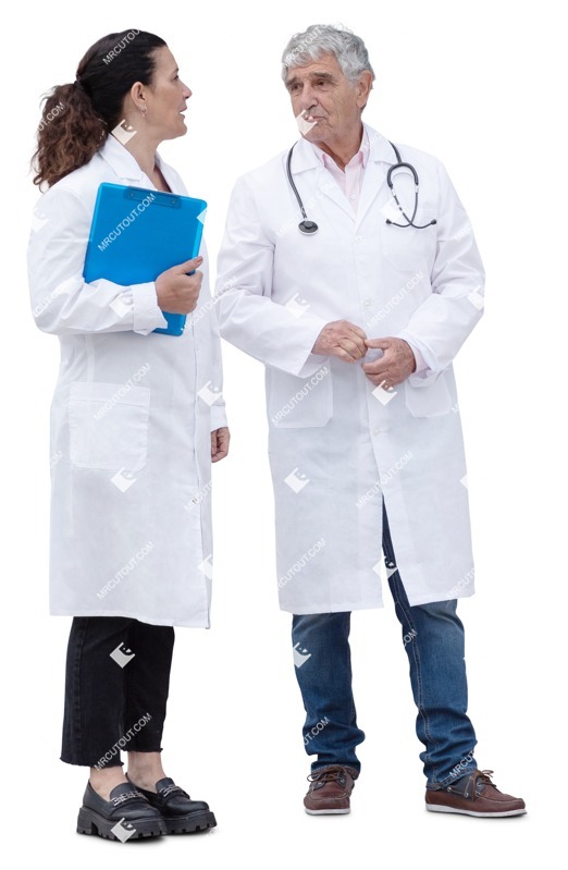 Group with a doctor people cutouts (19376)