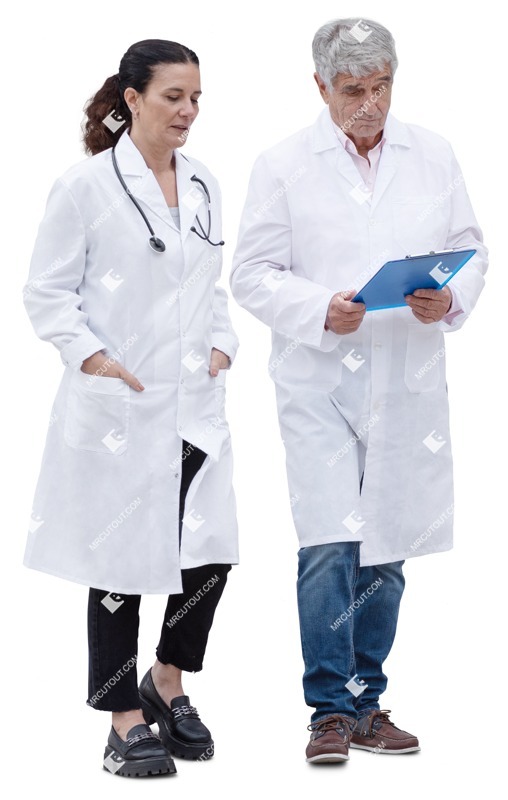Group with a doctor people cutouts (18866)