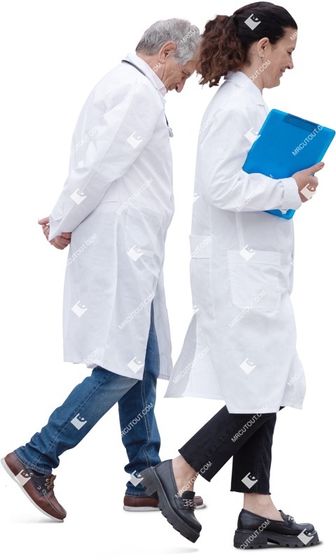 Group with a doctor people cutouts (18865)