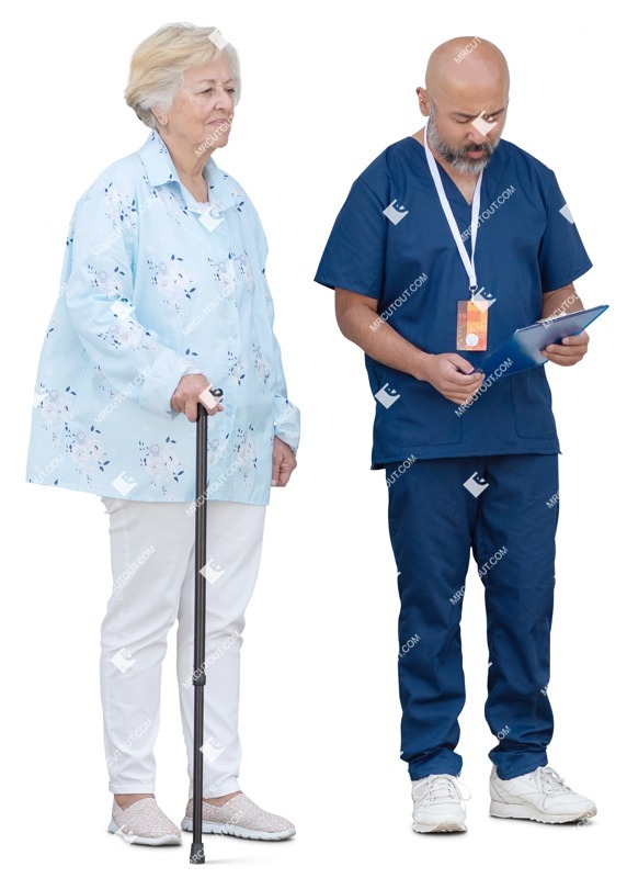 Group with a nurse people png (18789)