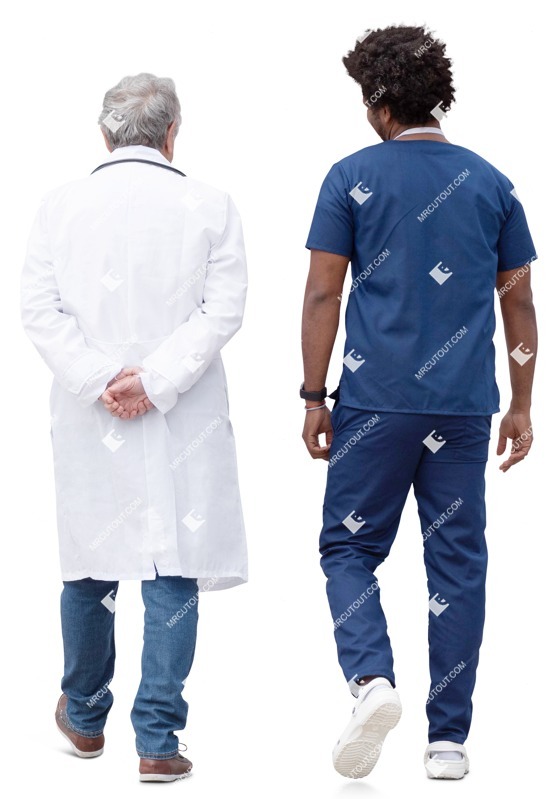 Group with a nurse cut out pictures (18685)