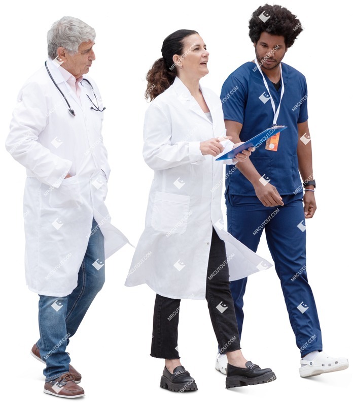 Group with a nurse people png (18111)