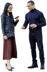 Group with a smartphone standing cut out people (11074) | MrCutout.com - miniature