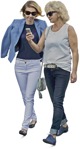 Group with a smartphone walking  (4746) - miniature
