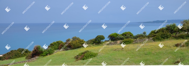 Hills coast png background cut out (7579)