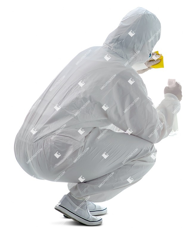 Laboratory worker sitting people png (9900)