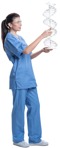 Laboratory worker standing  (5339) - miniature