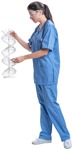 Laboratory worker standing people cutouts (5085) - miniature