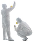 Laboratory worker standing and sitting  (9898) - miniature