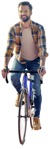 Man cycling people cutouts (9009) - miniature