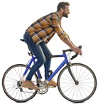 Man cycling people cutouts (9285) - miniature