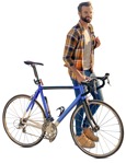 Man cycling people cutouts (9286) - miniature