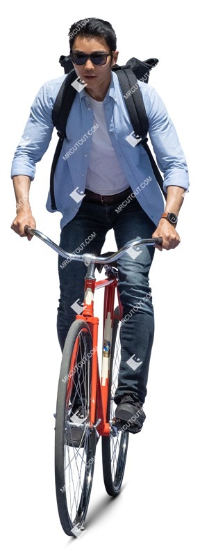 Man cycling people cutouts (13604)