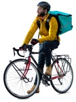 Man cycling entourage people (12556) | MrCutout.com - miniature