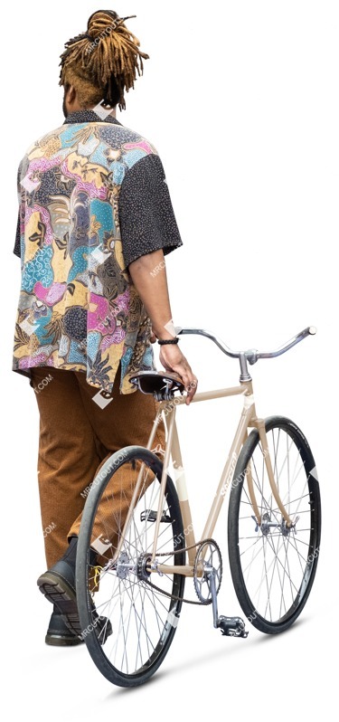 Man cycling cut out people (13948)