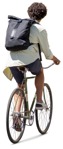 Man cycling entourage people (13255) | MrCutout.com - miniature