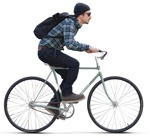 Man cycling  (13782) - miniature