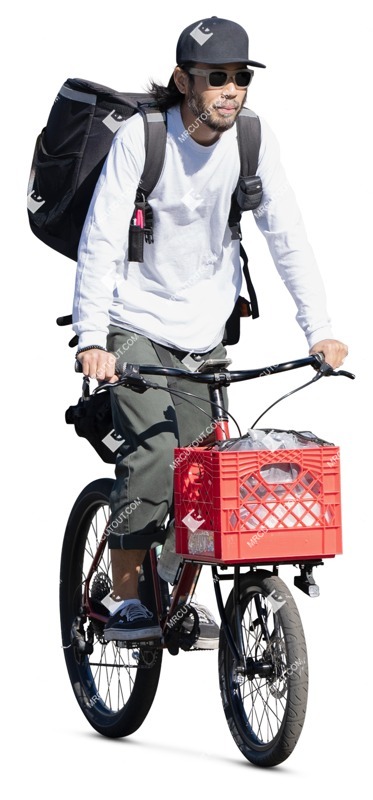 Man cycling cut out people (13858)