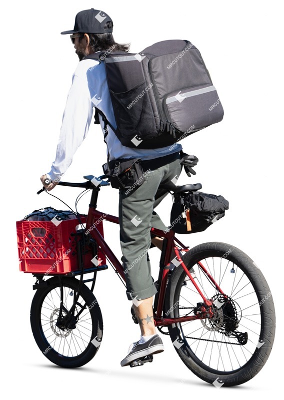 Man cycling cut out people (13860)