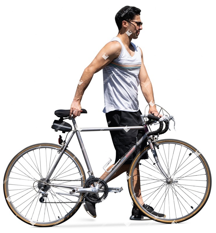 Man cycling cut out people (15672)