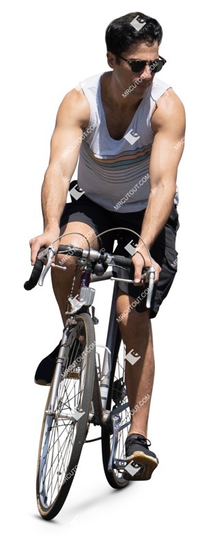 Man cycling cut out people (15847)
