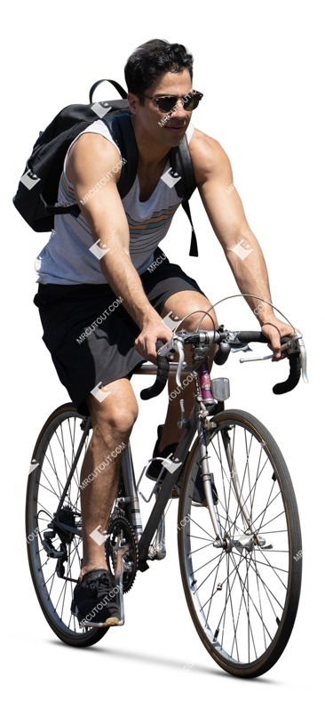 Man cycling cut out people (15677)